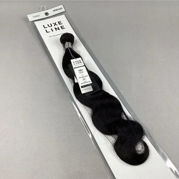 Natural Body 20” Natural Black 100% Pure Virgin Human Hair Extensions - Picture 1 of 7